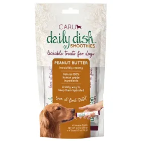 CARU Daily Dish Smoothies Lickable Treats for Dogs Peanut Butter 2oz