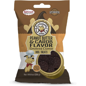 *EXCLUSIVELY PET Sandwich Cremes Peanut Butter & Carob 8oz