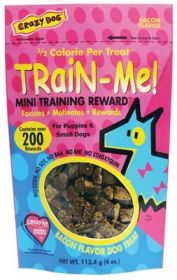 *CRAZY PET Train-Me! Treats Bacon 4oz Mini