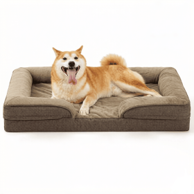 Dog Bed Orthopedic Dog Sofa for Large Dogs,Supportive Foam Pet Cushions Bed with Washable Removable Cover, Egg-Crate Foam, Waterproof Lining Bott