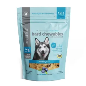 TREATIBLES Ease Hemp Oil Hard Chews Blueberry (Option: L 45ct)