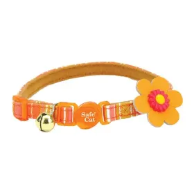 COASTAL Safe Cat Embellished Fashion Collar (Option: 3/8" x 812" Stripe Orange)