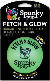 SPUNKY PUP Fetch & Glow Ball (Option: L)