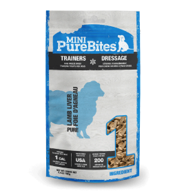 PURE BITES Trainers Mini Dog Treats (Option: Lamb Liver 2.4oz)