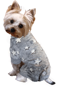 FASHION PET Shiny Star PJ's Gray (Option: M)