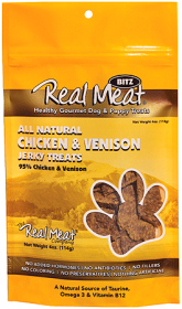 REAL MEAT Treats Chicken/Venison (Option: 4oz)