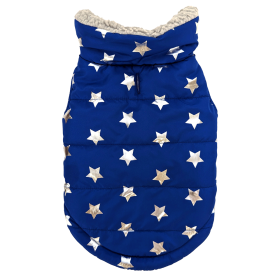 FASHION PET Starry Night Coat Blue (Option: Small)