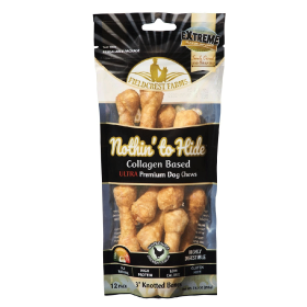 NOTHIN' TO HIDE Ultra Knotted Bone (Option: 3" Chicken 12pk)