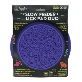 SPUNKY PUP Slow Feeder & Lick Pad Duo (Option: Combo Bowl)