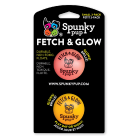 SPUNKY PUP Fetch & Glow Ball (Option: S 2pk)