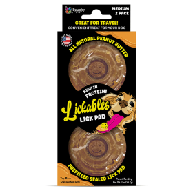 SPUNKY PUP Lickables Peanut Butter Filled Lick Pad (Option: 2pk)