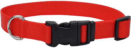 COASTAL TUFF Adjustable Dog Collar (Option: 1x18 26 Red)