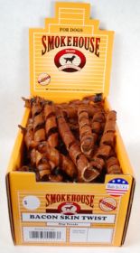 SMOKEHOUSE Bacon Skin Twists (Option: S 60ct Display)
