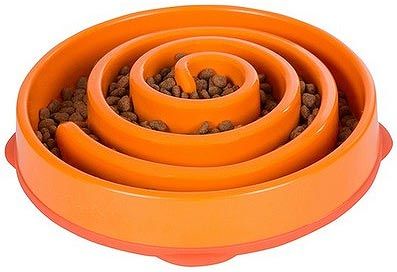 OUTWARD HOUND Slow/Fun Feeder (Option: Orange)